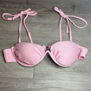 Pink Women's Tie-Back Bikini Top
